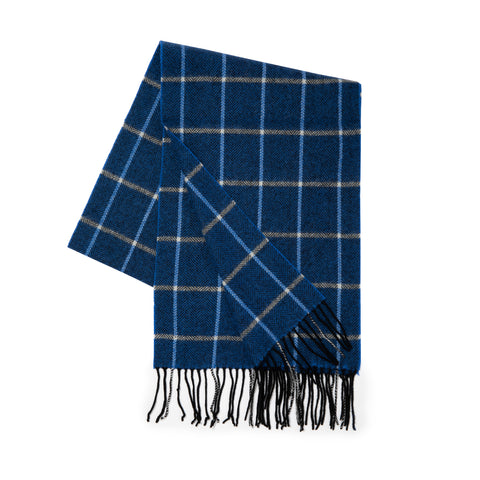 Écharpe à carreau bleu royal