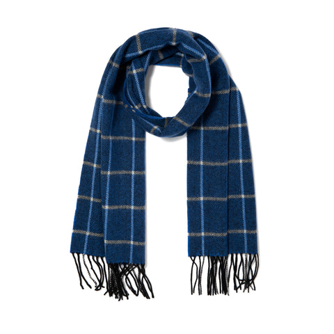Écharpe à carreau bleu royal