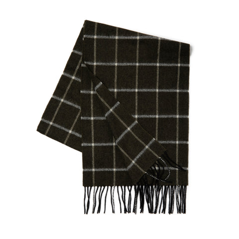 Écharpe à carreau kaki