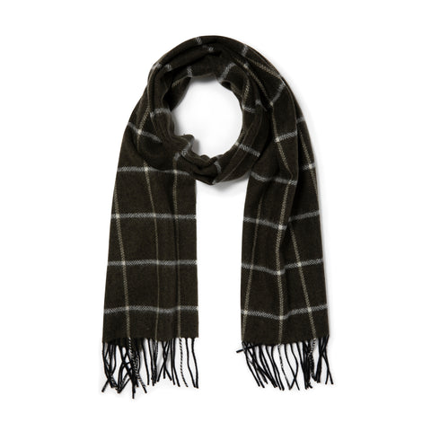 Écharpe à carreau kaki