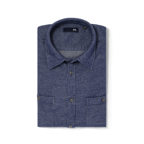 Sur-chemise en flanelle de coton encre