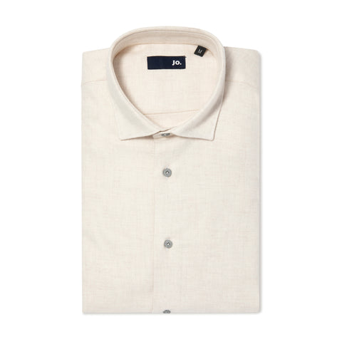 Chemise épaisse en flanelle de coton écru
