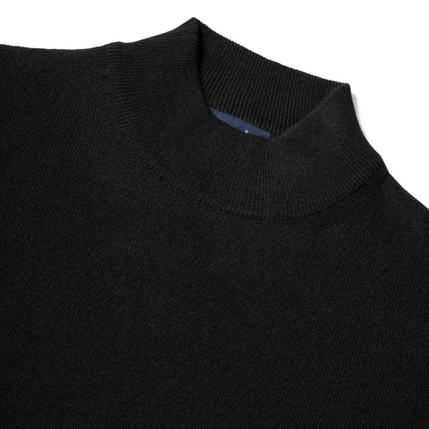 Pull col cheminée noir