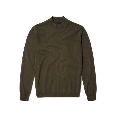 Pull col cheminée vert militaire