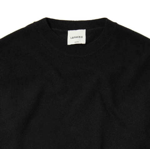 Pull Lafaurie en laine à col rond noir