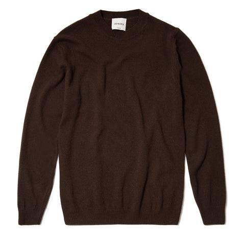 Pull Lafaurie en laine à col rond truffe