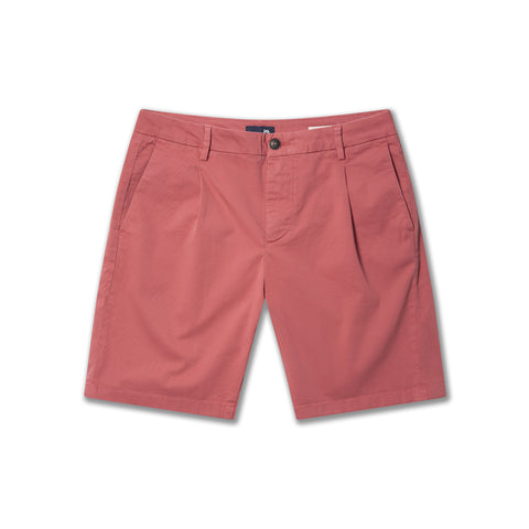 Bermuda à pince en coton sangria