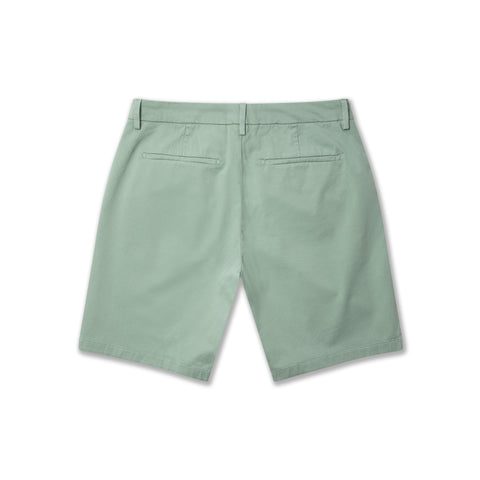 Bermuda à pince en coton turquoise