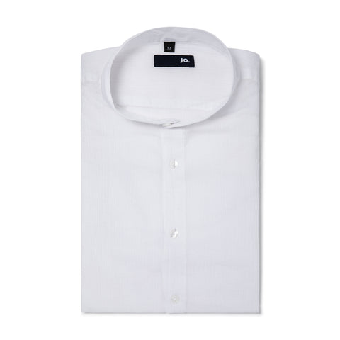 Chemise- vareuse en crepon de coton ultra léger blanc
