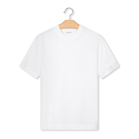 Tee shirt en coton flamé blanc