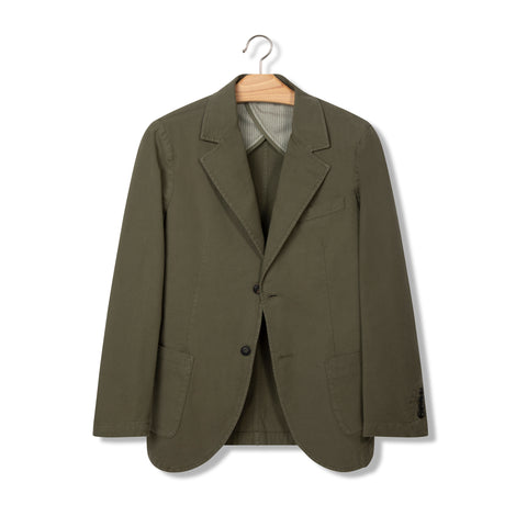 Veste en coton lavé kaki