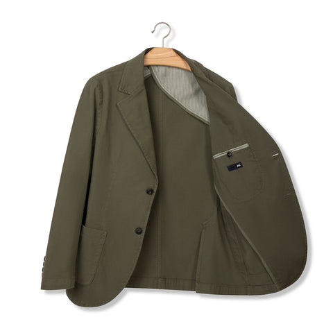 Veste en coton lavé kaki