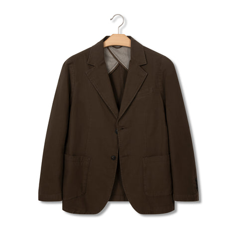 Veste en coton lavé marron