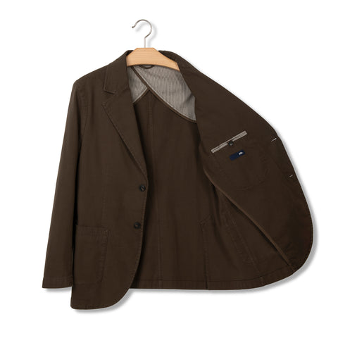 Veste en coton lavé marron