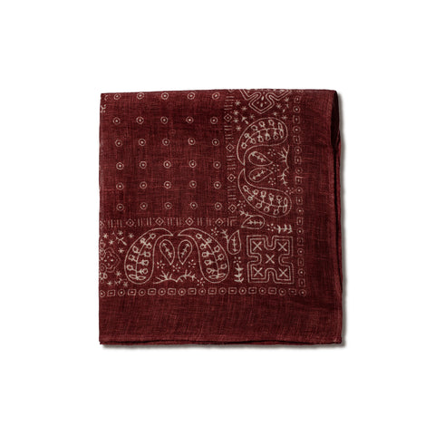Bandana en lin rouge