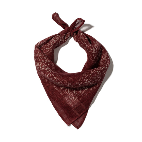 Bandana en lin rouge