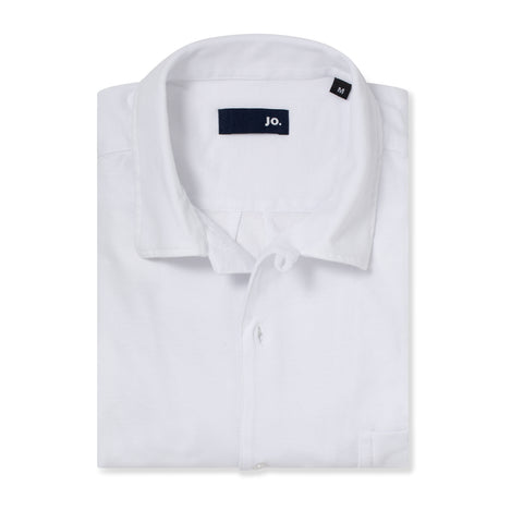 chemise en maille piqué blanc