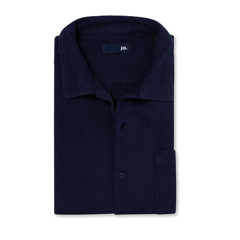 chemise en maille piqué marine