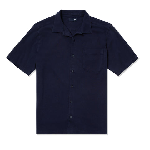 chemise en maille piqué marine
