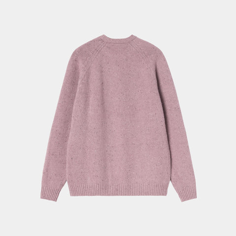 Gros pull en laine & coton Carhartt WIP rose hortensia