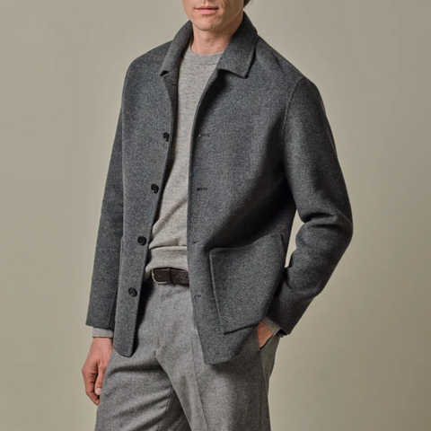 Veste souple en lainage gris