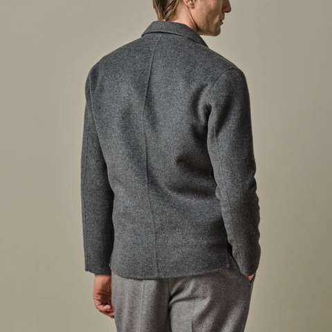 Veste souple en lainage gris