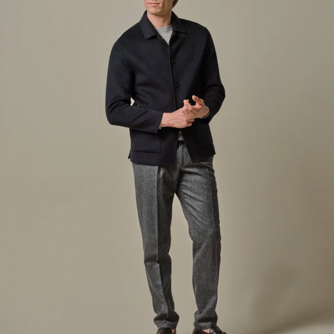 Veste souple en lainage marine