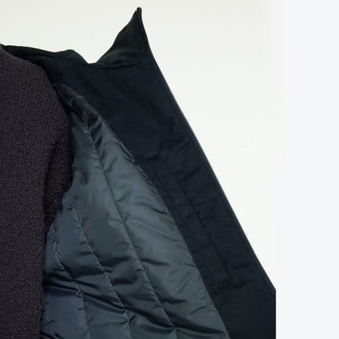 Parka courte en coton imperméable marine