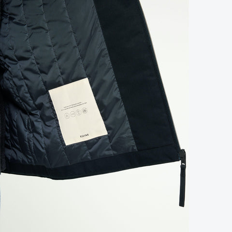 Parka courte en coton imperméable marine