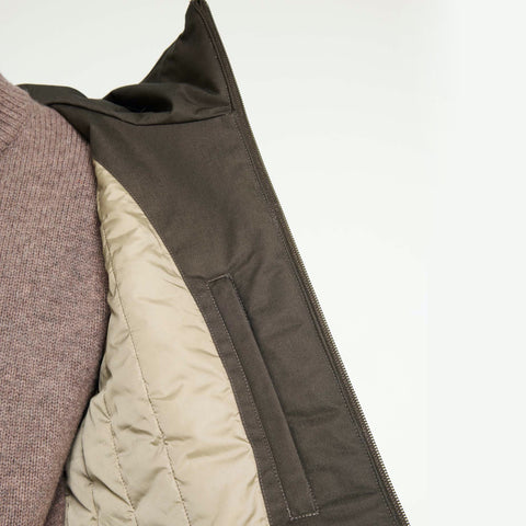 Parka courte en coton imperméable vert