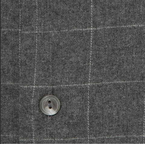 Chemise en flanelle de coton à carreaux gris