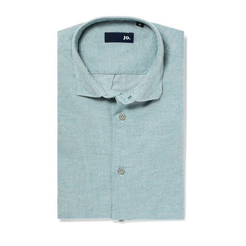 Chemise en flanelle fine turquoise clair