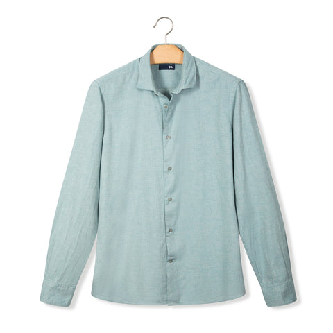 Chemise en flanelle fine turquoise clair