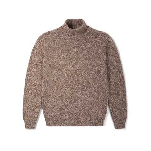 Pull col roulé en lambswool tourbe
