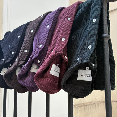 Chemise en velours épais Carhartt WIP navy soot