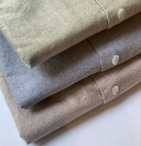 Chemise en oxford douce vert