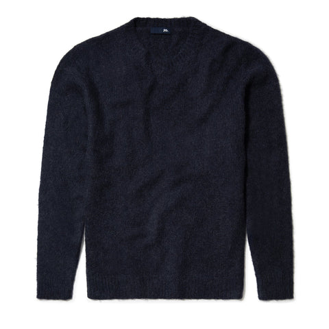 Pull en laine et alpaga marine