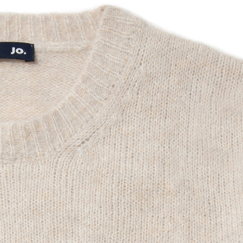Pull en laine et alpaga sable