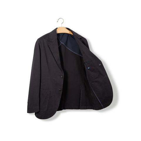 Veste en coton lavée bleu foncée