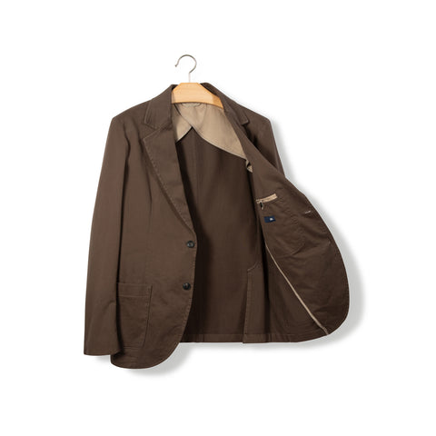 Veste en coton lavée truffe
