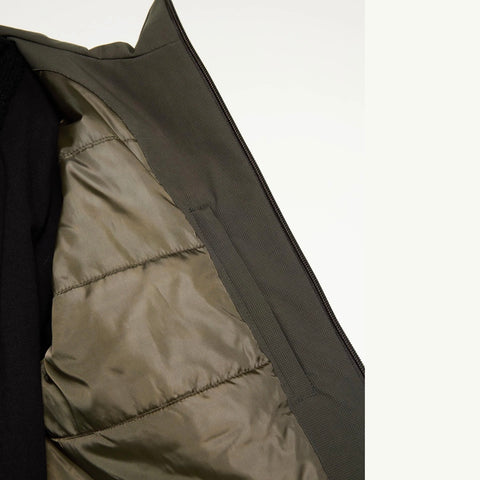 Parka longue inter-saison olive
