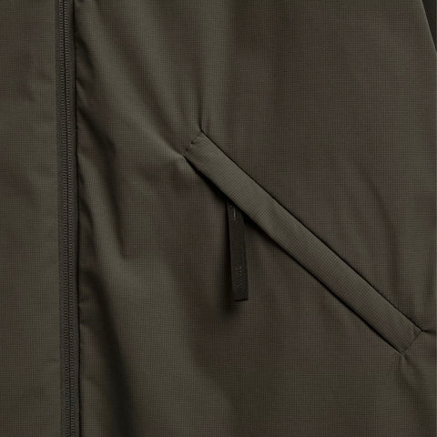 Parka longue inter-saison olive