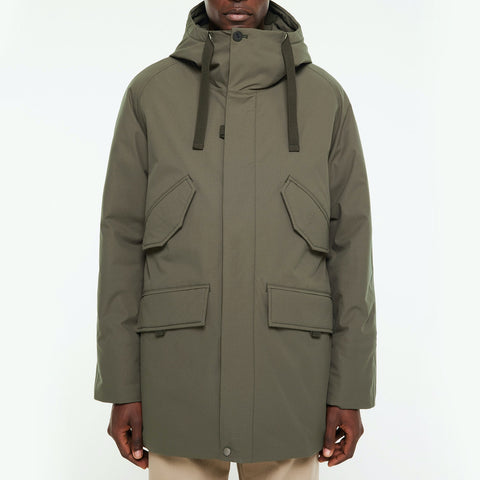 Parka longue mi-longue plein hiver vert