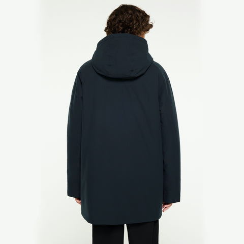 Parka longue mi-longue plein hiver bleu foncée