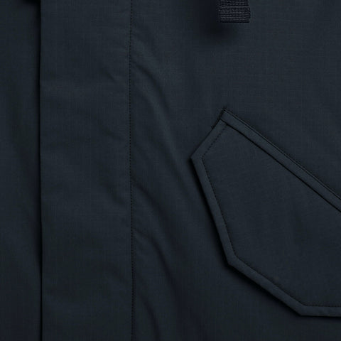 Parka longue mi-longue plein hiver bleu foncée