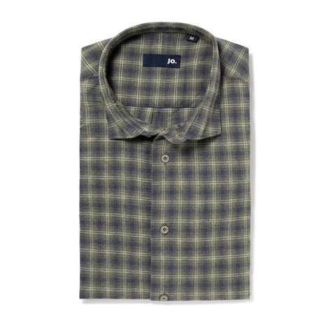 Chemise en flanelle à carreaux vert