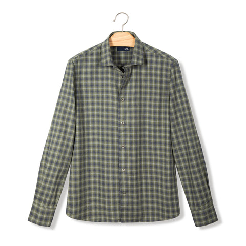 Chemise en flanelle à carreaux vert