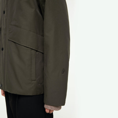 Parka courte d'hiver vert foncé