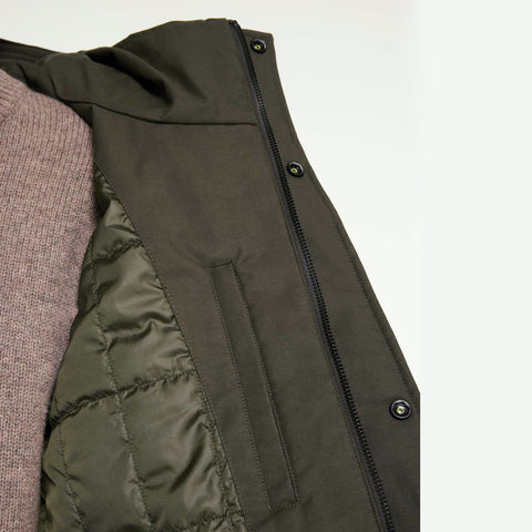 Parka courte d'hiver vert foncé