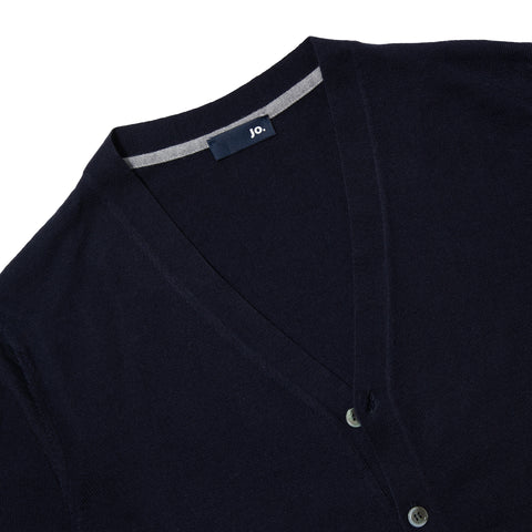 Cardigan en laine mérinos marine
